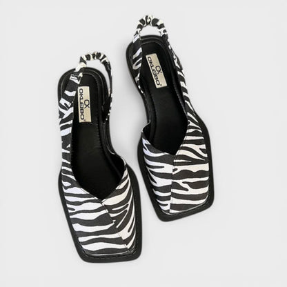 Sandalias Planas Mujer Punta Cuadrada