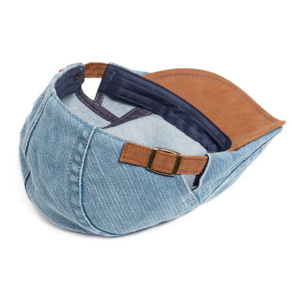 Francisco | Gorra Plana de Denim Lavado