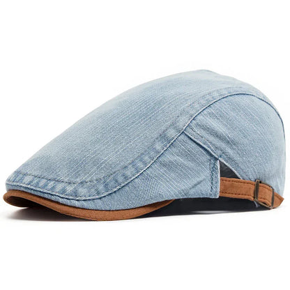 Francisco | Gorra Plana de Denim Lavado