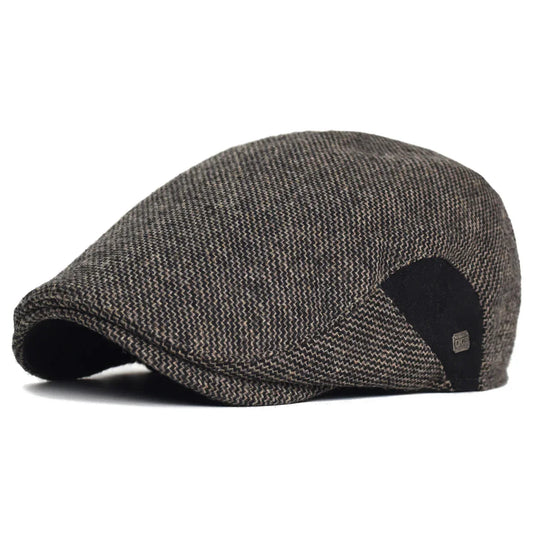 Sergio | Gorra Plana de Tweed