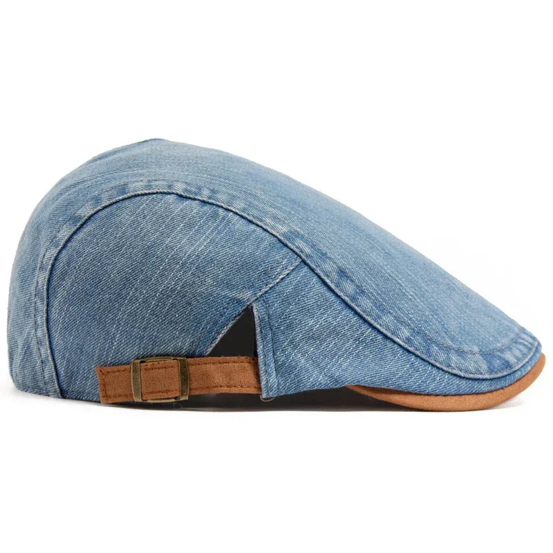 Francisco | Gorra Plana de Denim Lavado