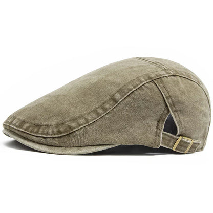 Enzo | Gorra Plana de Denim Lavado