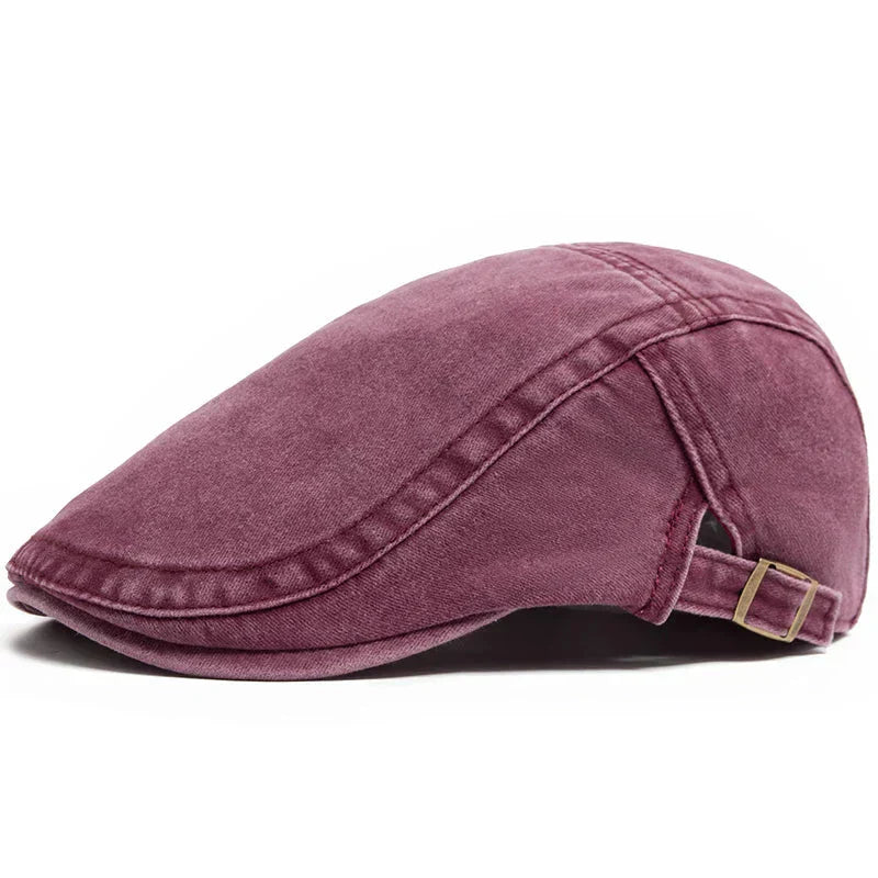 Enzo | Gorra Plana de Denim Lavado