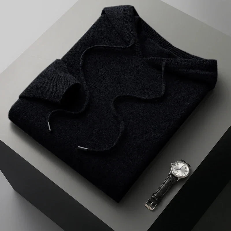 Masu | Sudadera con Capucha de Lana Merino