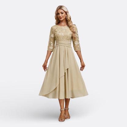 Mariana | Vestido de Encaje con Mangas Cortas