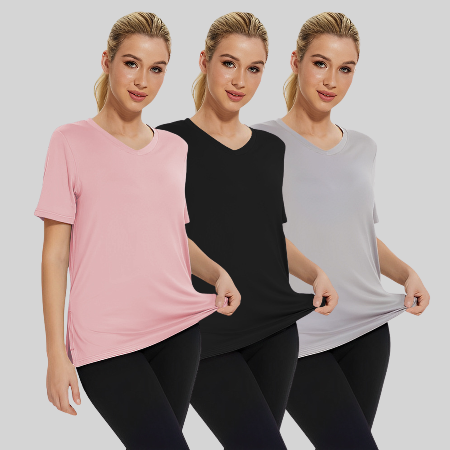 Selena | Camiseta Casual de Ajuste Holgado (Pack de 3)