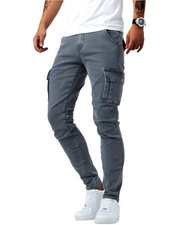 Marino | Pantalones Cargo Elásticos