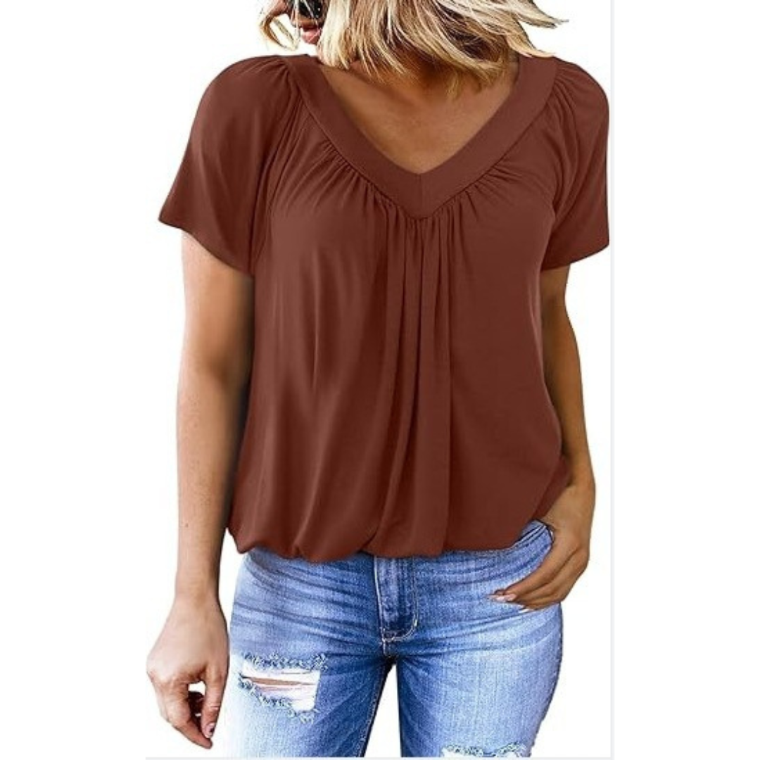 Kathleen | Top Casual con Cuello en V