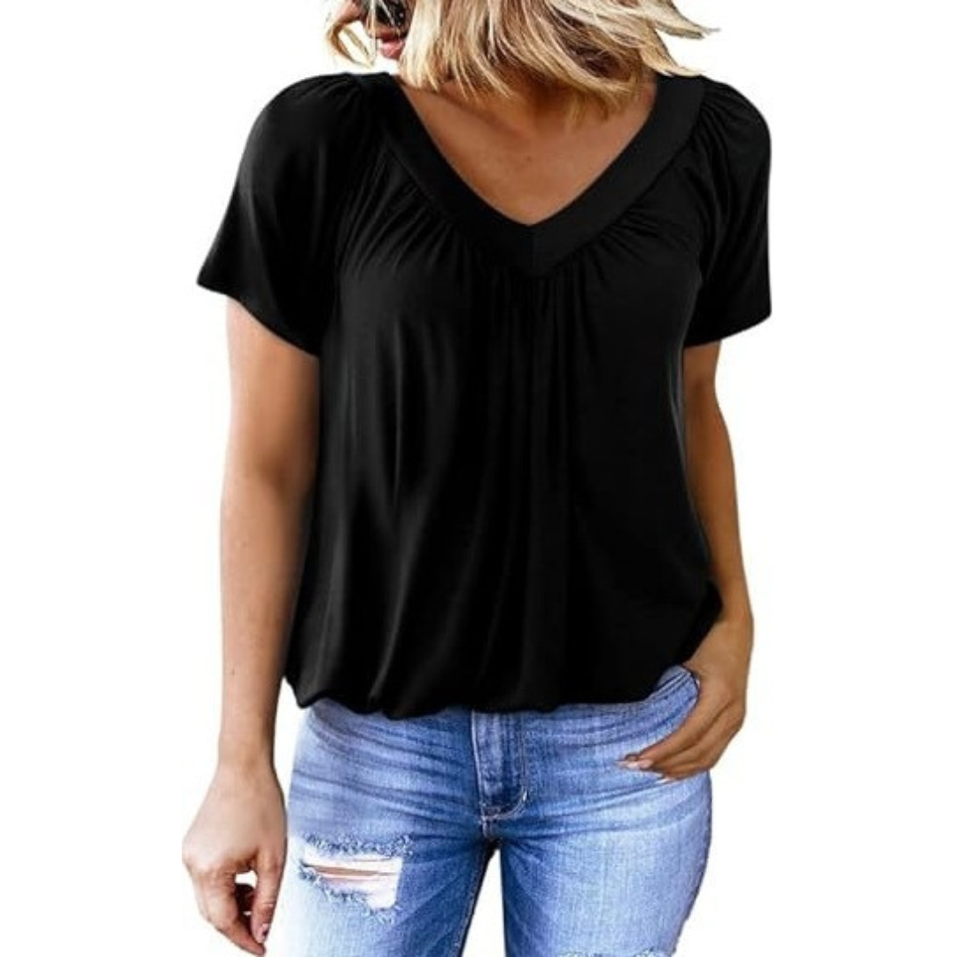 Kathleen | Top Casual con Cuello en V