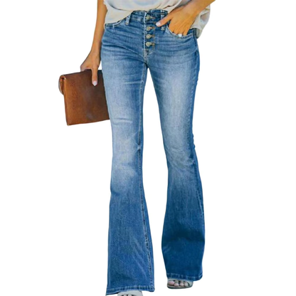 Aveline | Jeans Acampanados Vintage de Tiro Alto