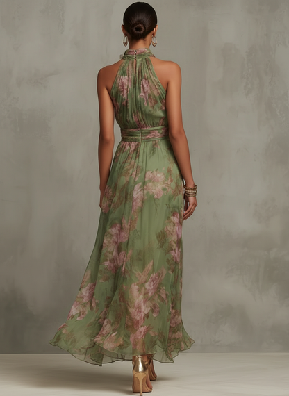 Livia | Maxi Vestido Halter Floral