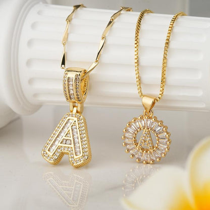 Aisha | Pack de 2 Collares Colgantes con Inicial Elegantes