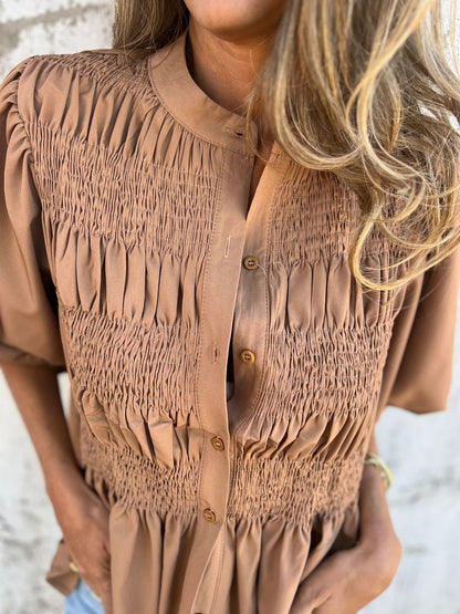 Eliza | Blusa Plisada Botones