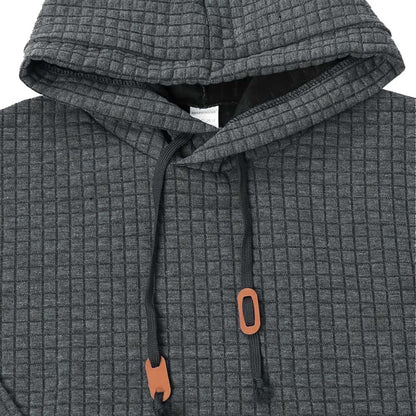 Anthony | Sudadera de manga larga con capucha acolchada waffle