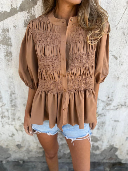 Eliza | Blusa Plisada Botones