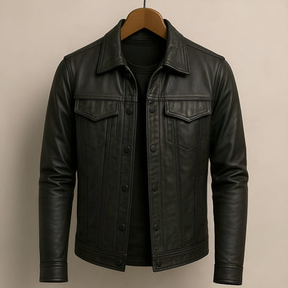 René | Chaqueta de Cuero Estilo Rider