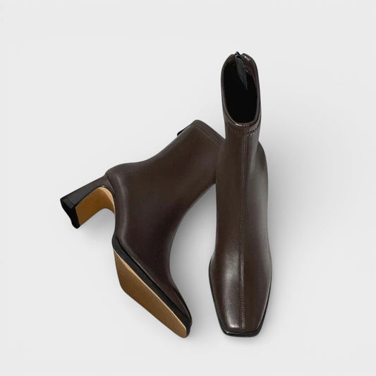 Botines Vintage Punta Cuadrada Mujer