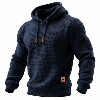 Anthony | Sudadera de manga larga con capucha acolchada waffle