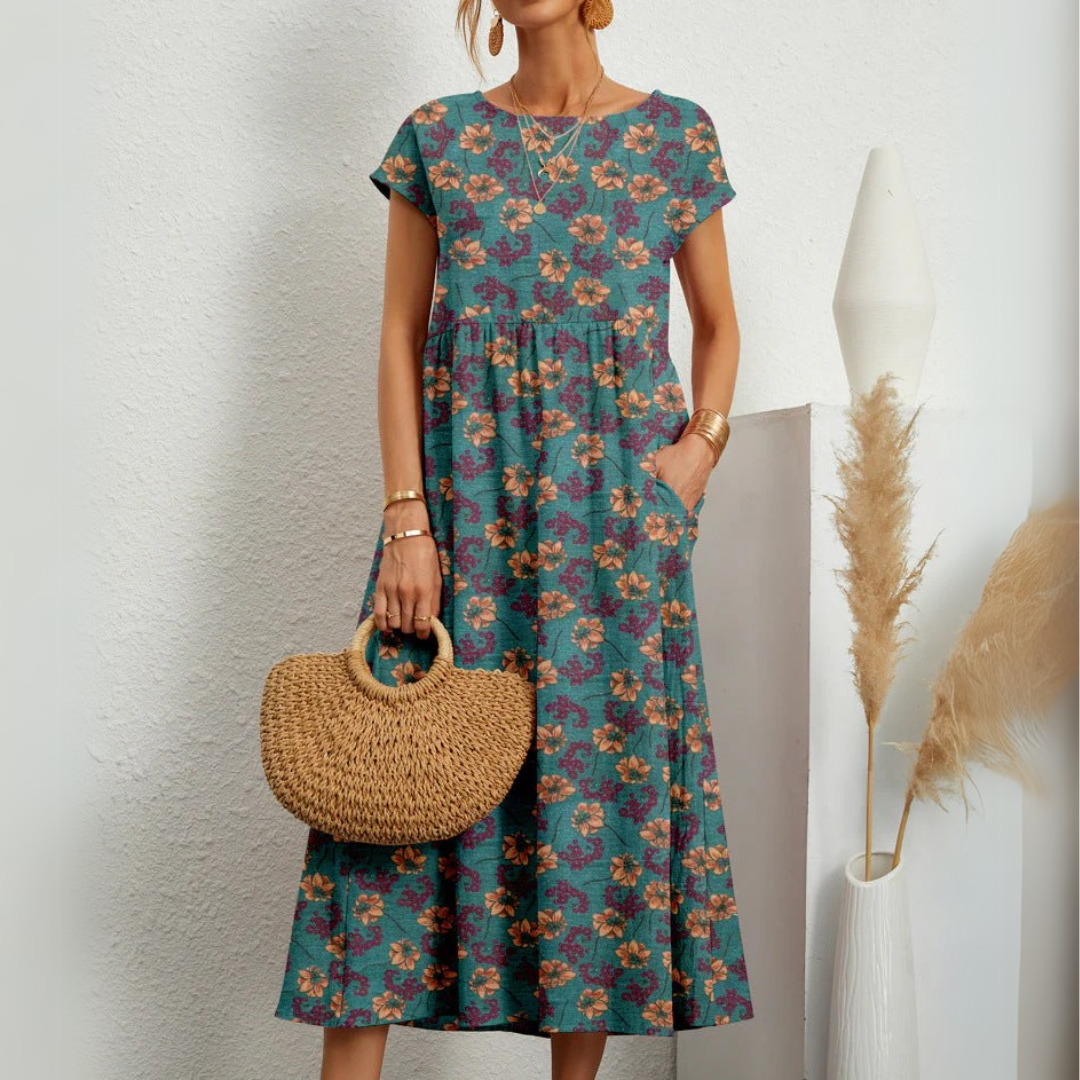 Florene | Vestido Midi Floral Fresco
