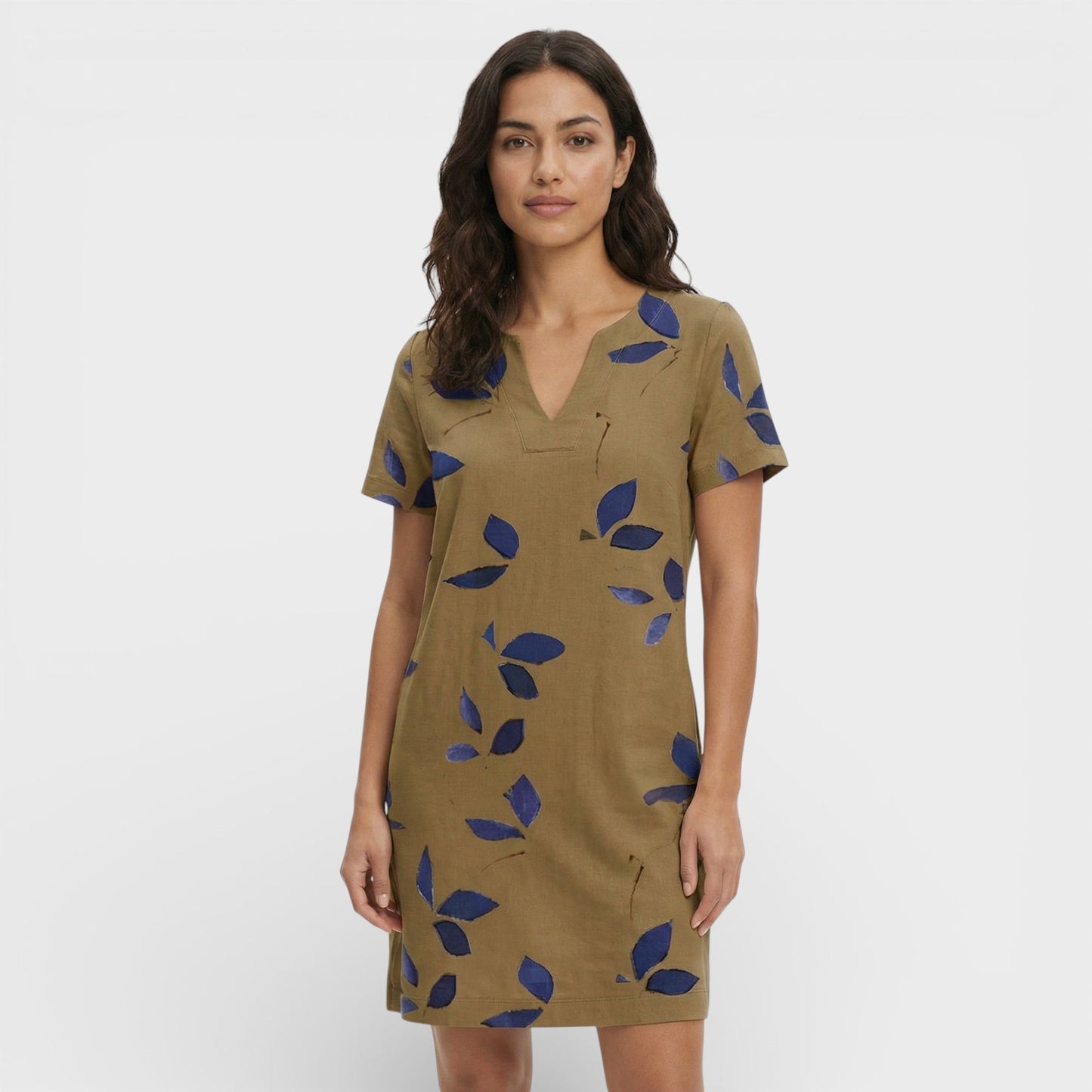 Vestido Mini Vintage Escote V