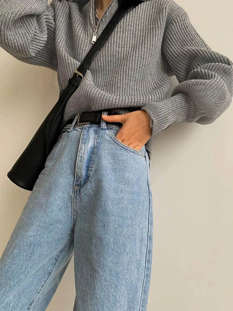 Elodie | Jersey Cómodo con Media Cremallera