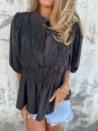 Eliza | Blusa Plisada Botones