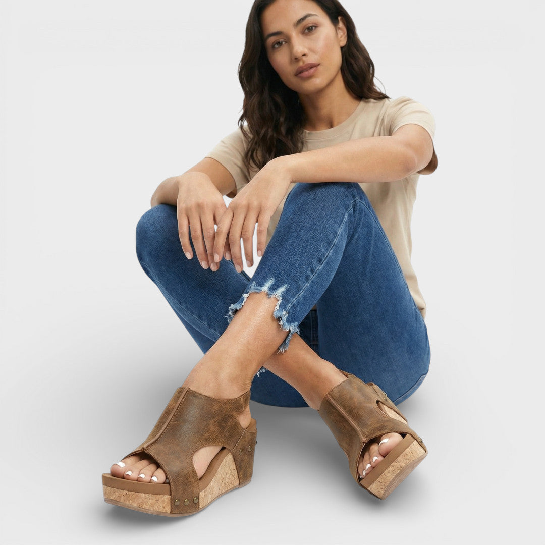 Sandalias Cuña Mujer Plataforma Cómodas