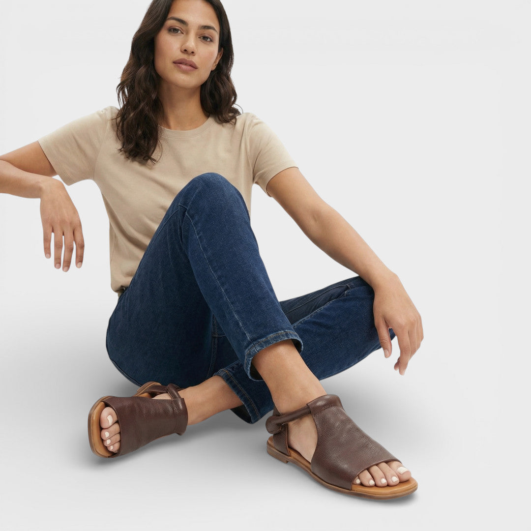 Sandalias Planas Retro Mujer