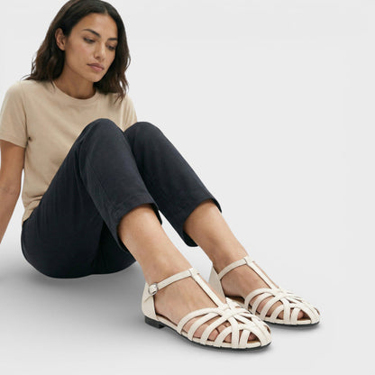 Sandalias Planas Tiras Cruzadas Mujer