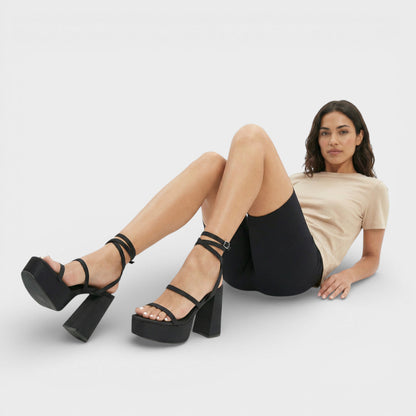 Sandalias Plataforma Mujer Tacón Bloque
