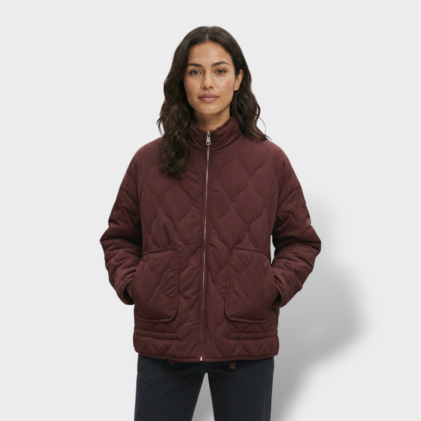 Chaqueta Acolchada Mujer Cuello Alto
