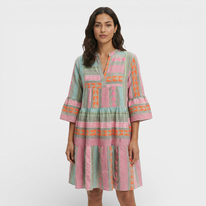 Vestido Boho Mujer Estampado Fluido
