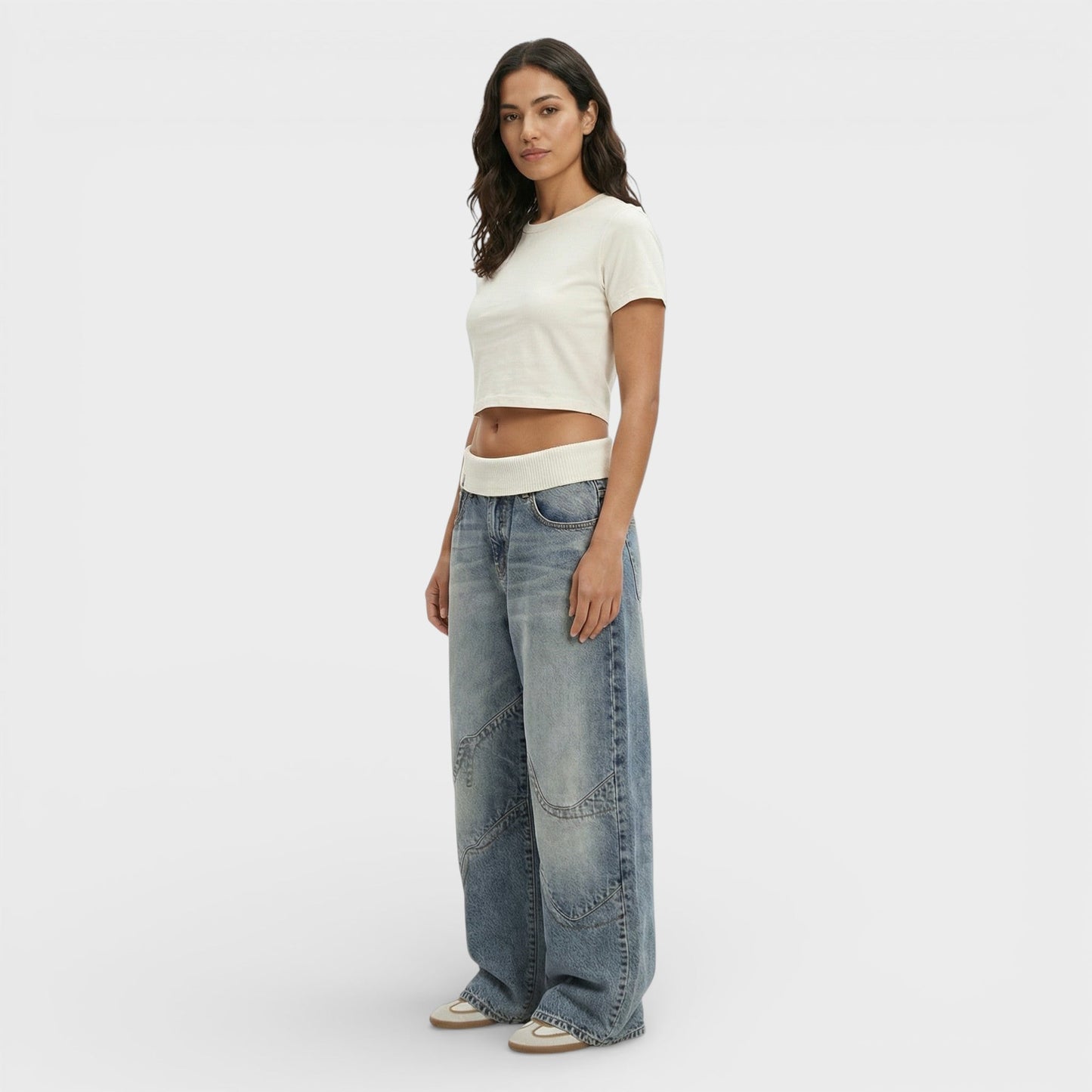 Vaqueros Baggy Wide Leg Mujer