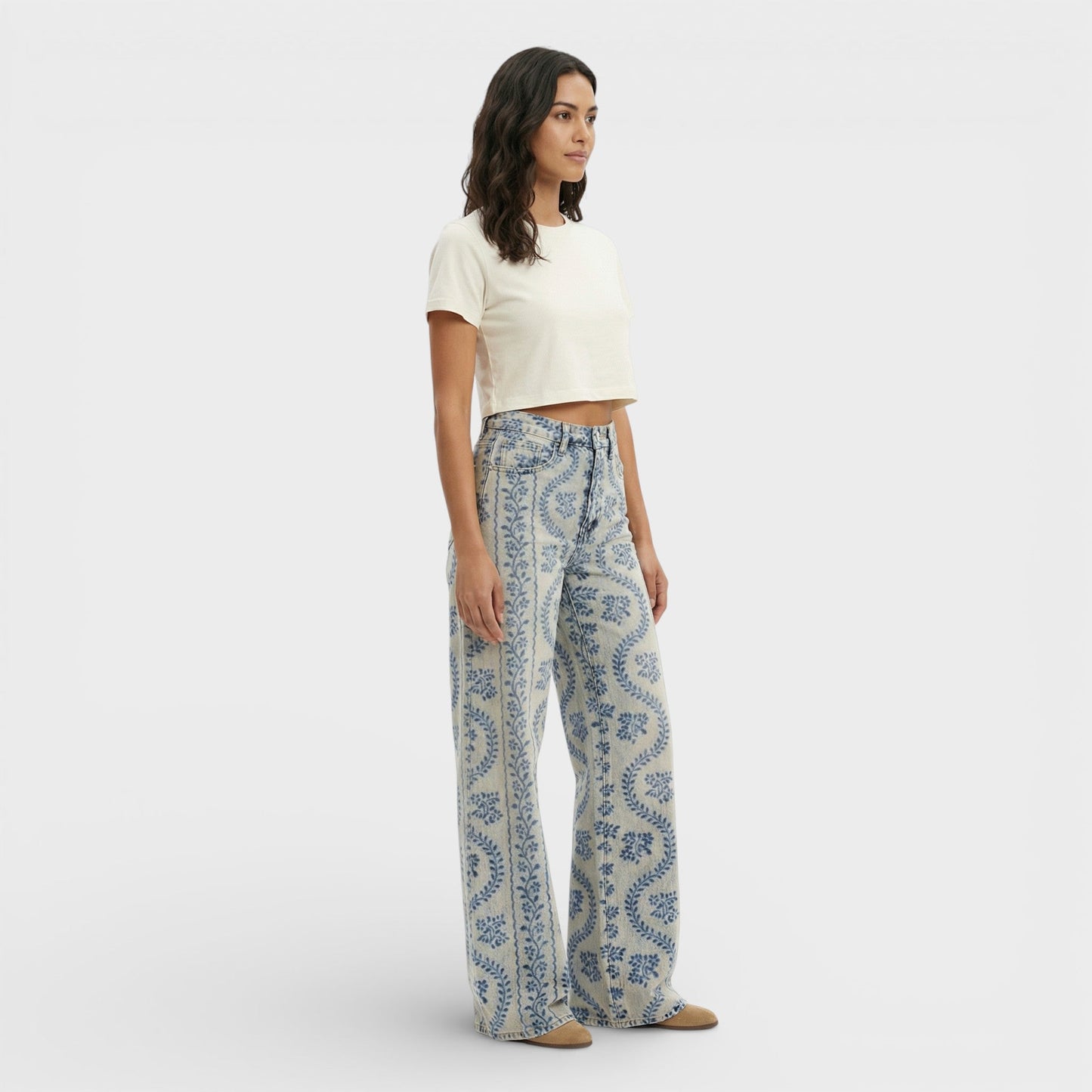 Vaqueros Baggy Mujer Pierna Ancha