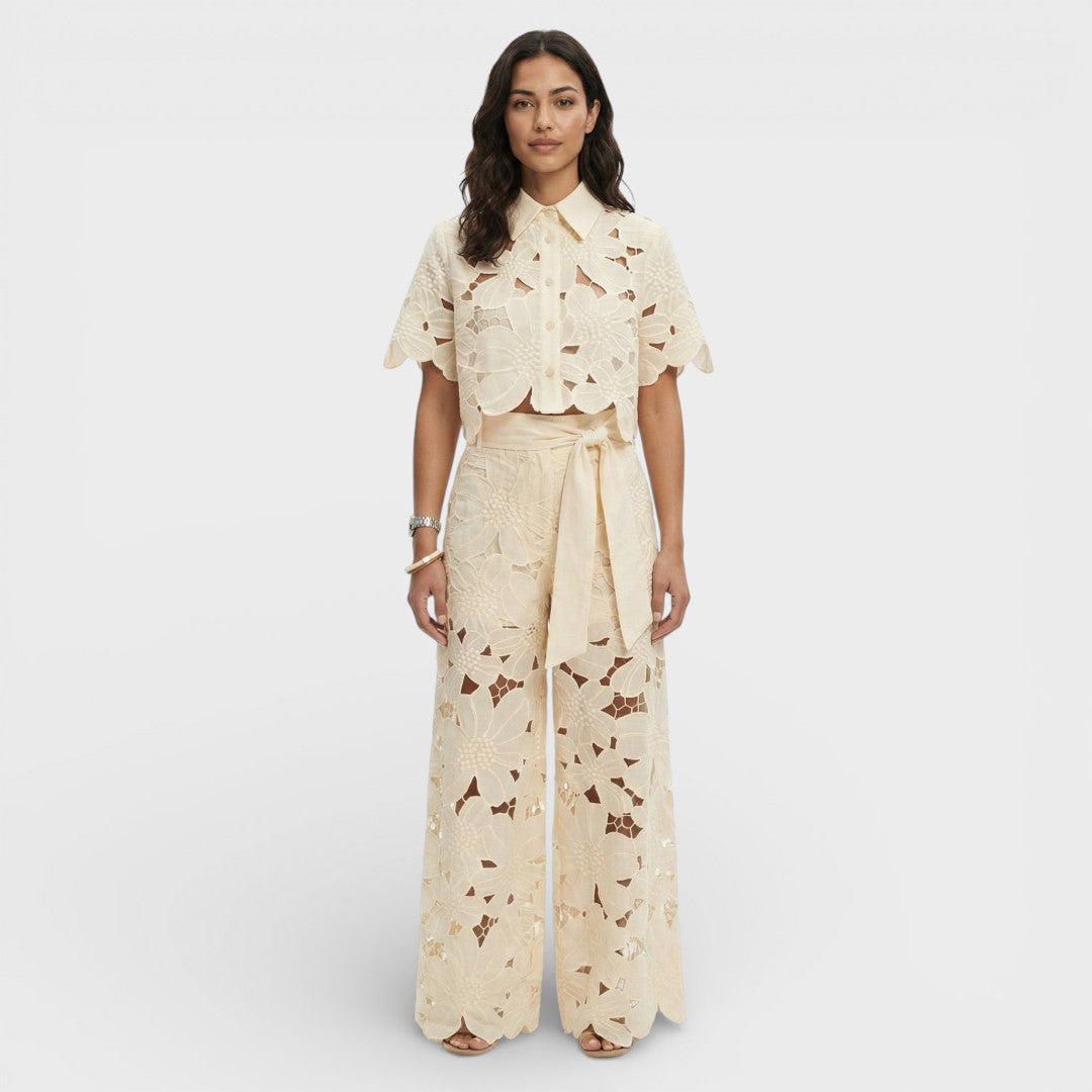 Conjunto Elegante Mujer Camisa Pantalón