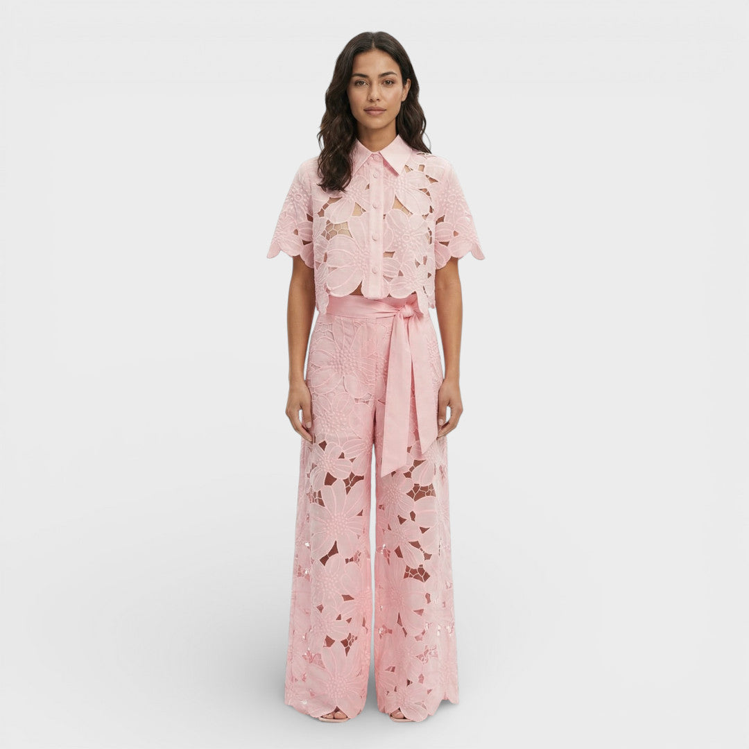 Conjunto Elegante Mujer Camisa Pantalón