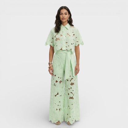 Conjunto Elegante Mujer Camisa Pantalón