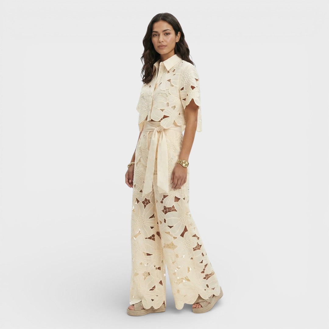 Conjunto Elegante Mujer Camisa Pantalón