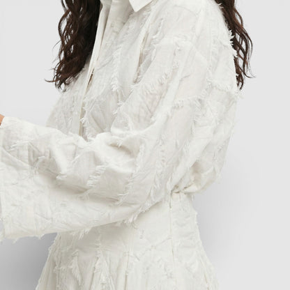 Conjunto Blanco Mujer Camisa Falda