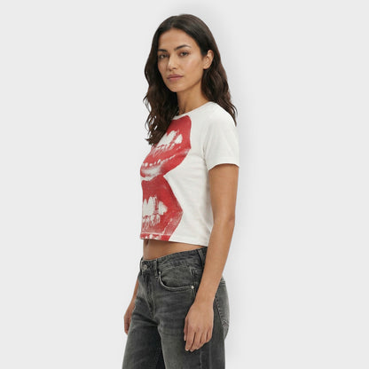 Camiseta Estampada Mujer Manga Corta
