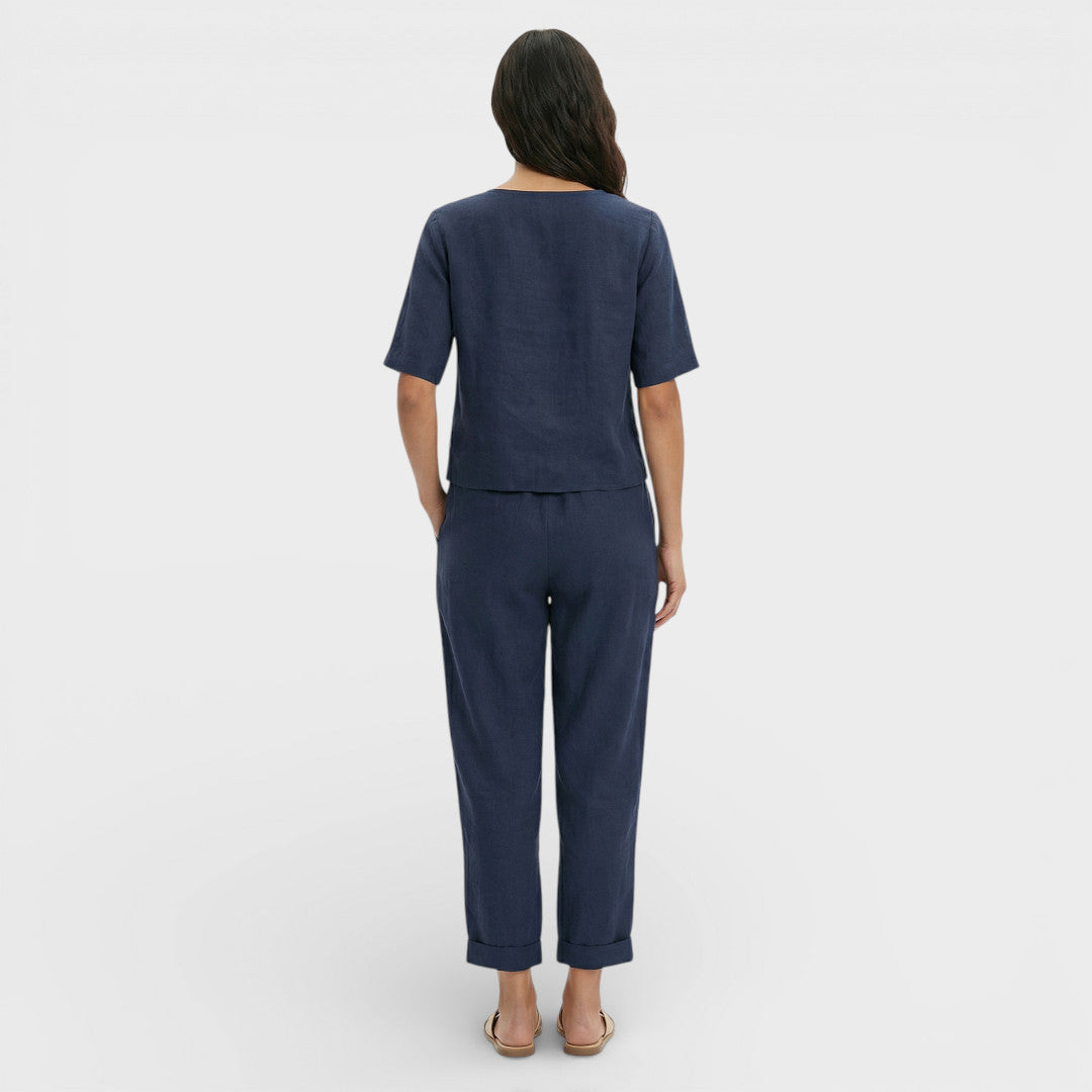Conjunto Mujer Top Pantalón Lazo