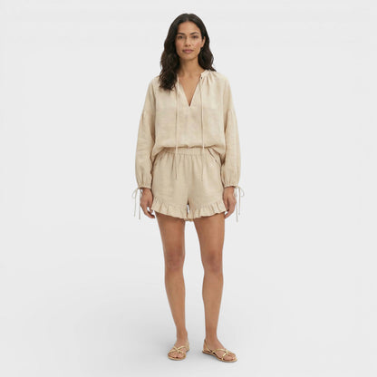 Conjunto Blanco Mujer Blusa Shorts