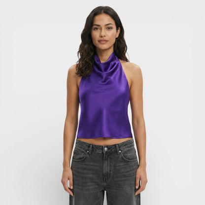 Top Halter Mujer Espalda Descubierta