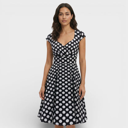 Vestido Midi Rosa Retro Cóctel
