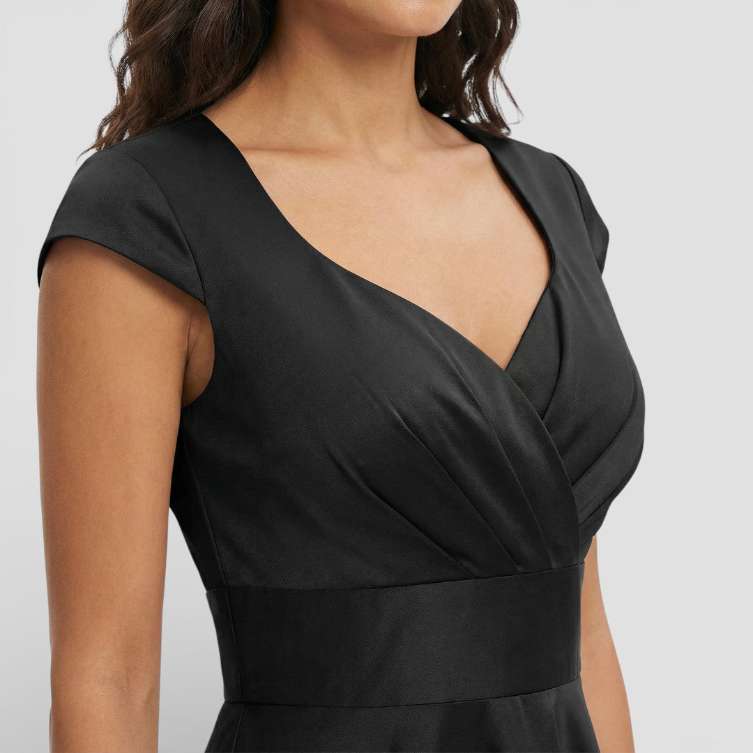 Vestido Midi Rosa Retro Cóctel