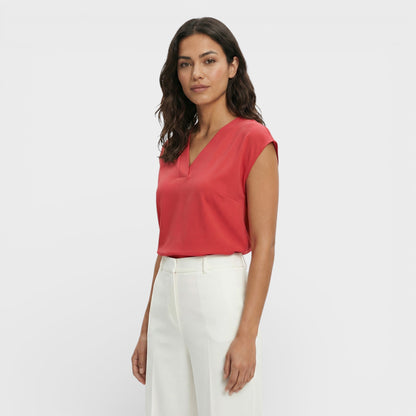 Camiseta Mujer Escote Pico Elegante