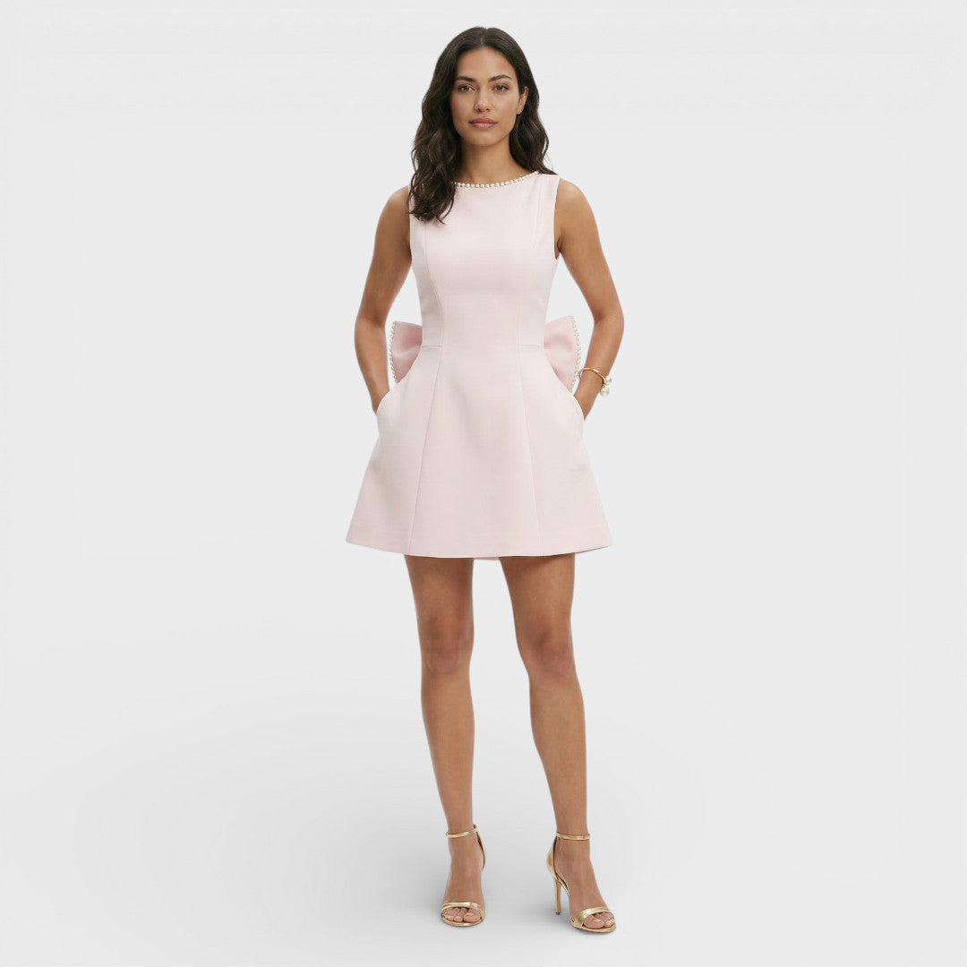 Vestido Mini Fiesta Lazo Espalda