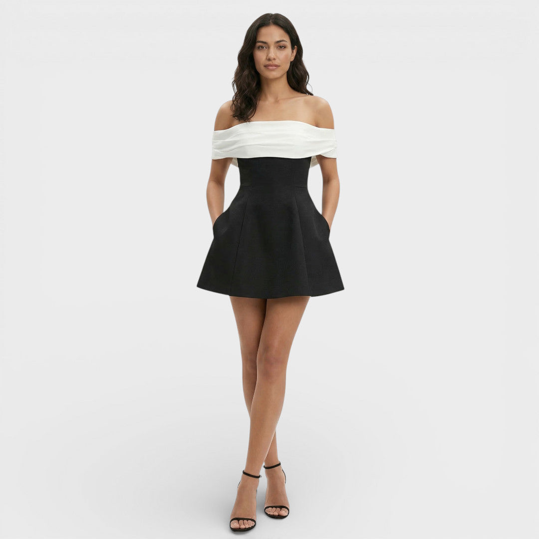 Vestido Mini Bardot Elegante Mujer