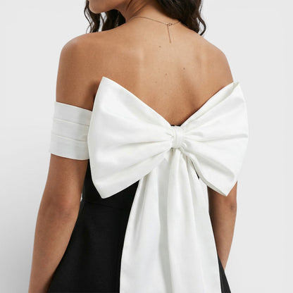 Vestido Mini Bardot Elegante Mujer