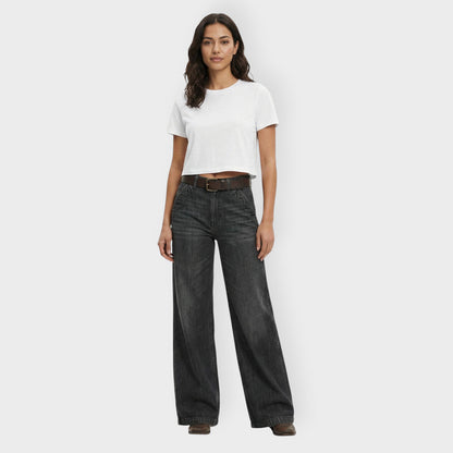 Vaqueros Wide Leg Mujer Rotos